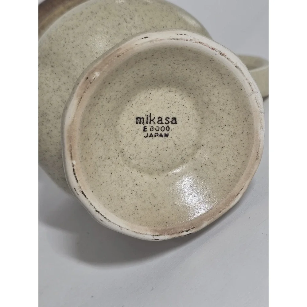 Mikasa Whole Wheat Creamer Server Stoneware E8000 Made in Japan Vintage
